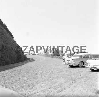 Vtg 1957 Sea Lions Cave Building Oregon Pacific Ocean Old Cars Photo Image #1758