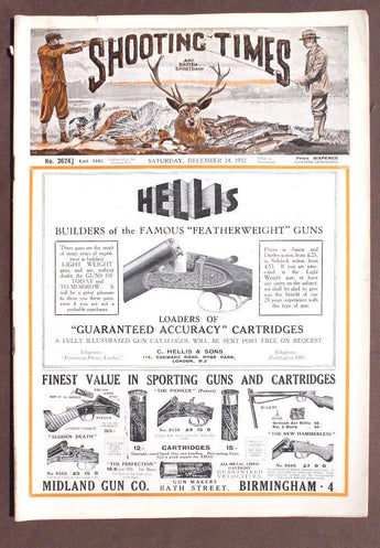RARE Vintage December 24 1932 Guns & Ammo Shooting Times Magazine (Hellis)
