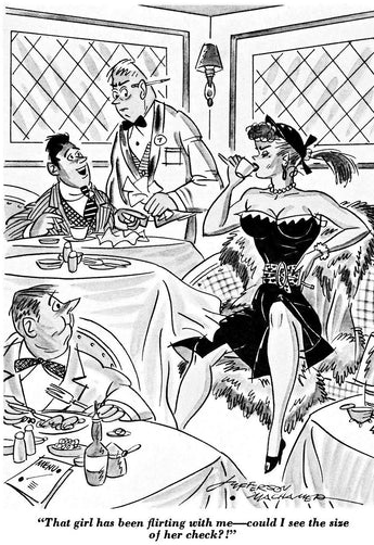 Funny / Humor "Flirting Girl Can I See The Size Of Her Check" (Sexy Girl) Photo