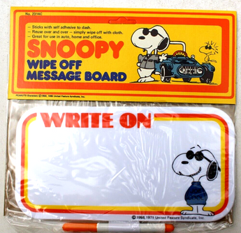 Sealed Vintage 1971 Peanuts Snoopy Wipe-Off Memo Message Board Dry Joe Cool NOS