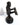 Vtg Cast Iron Metal Man Playing PIANO W/ Marble Base Abstract Sculpture Figurine