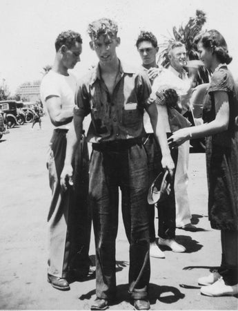 Vtg B&W 1920's - 1930's BETA PHI Frat Photo (Water Poured On) Hazing