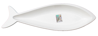 New White Ceramic Pottery White Fish Shark Serving Appetizer Dish Platter Bowl