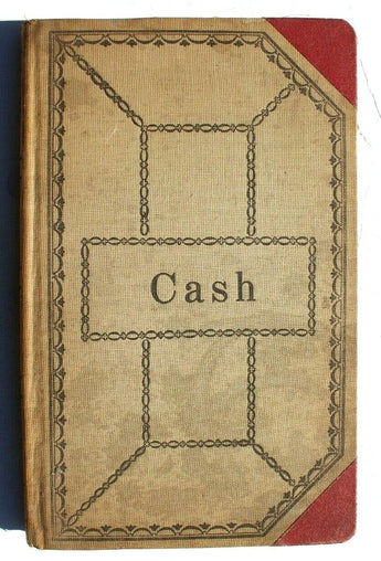 Vtg 1940s Eureka Full Canvas Blank Book Cash Receipt Recording Record Book