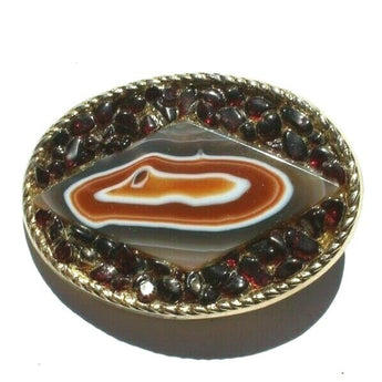 Vtg Western Cowboy Belt Buckle Jewelry (Agate Stone Geode Gemstone Crystal) #115