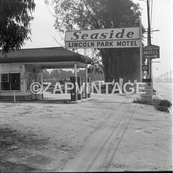 Vtg 1964 Seaside Lincoln Park Motel Getting Torn Down Los Angeles Photo #2074