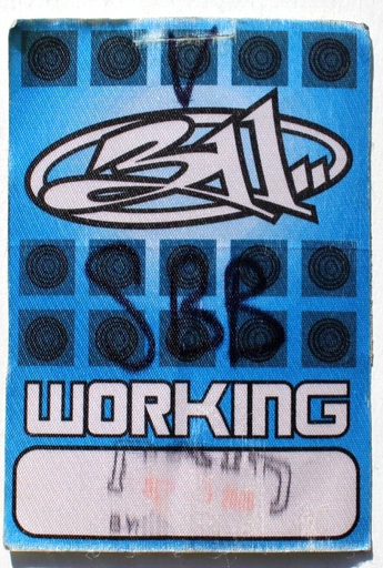 Vtg All Access Backstage Working CREW Pass Silk VIP Sticker - 311
