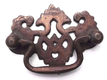 Vtg 1920's Metal Ornate Victorian Drawer Cabinet Dresser Pull Handle Knob #5