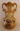 Vtg 1965 Porcelain Victorian Double Handle Trophy Vase W/ Flowers & Gold Trim