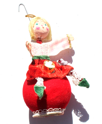 Vtg LITTLE MISS MUFFET Christmas Ornament Christmas Tree Decor