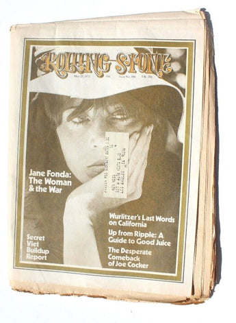 Vintage May 25, 1972 Rolling Stones No. 109 Magazine Newspaper - Jane Fonda
