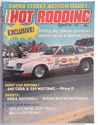Vtg Hot Rat Rod Car Magazine - December 1976 HOT RODDING (Pony Car Revival)