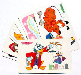 RARE Set 8 Original 1961 Walt Disney Ludwig Von Drake & Mary Poppins PLACEMATS