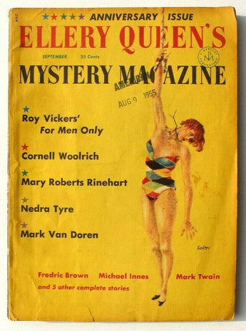 Vtg Sept 1955 Ellery Queen's Mystery Magazine Anniversary Vol. 26 Issue Book
