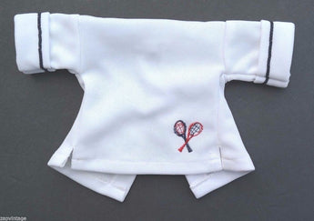 Vintage 1980's Fisher Price White Tennis Shirt Doll Play Clothes / Clothing
