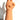 New Tan OK Peace Sign Hippy Sign Clay Figurine Room Decor Statue 12 1/2" Tall
