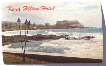 Vintage 1968 KONA HILTON HOTEL KONA COAST KAILUA-KONA Hawaii Photo Postcard