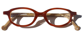 New Vtg 1998 L.A. Eyeworks Retro Abstract Eyeglasses Brown 158 Glasses