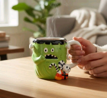 New Scared Frankenstein Spooky Zombie Trick or Treat Halloween Coffee Mug Gift