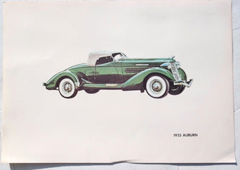 Vintage 1935 Auburn DUAL COWL PHAETON ART PRINT PICTURE POSTER 7X10