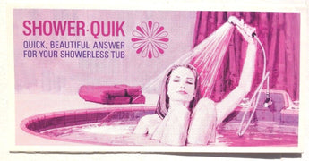 Vintage 1960's SHOW QUICK Shower Head SHOWERLESS TUB Advertising Brochure