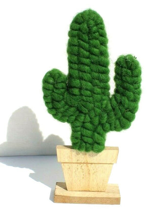 Large Knitted Wool Retro Fake Artificial Cactus Home Decor Kids Room