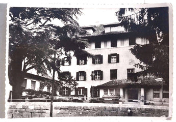 Vintage 1950's Black & White HOTEL Maia Merano ITALY Postcard