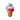 New Red Blue 4th of July Memorial Day Patriotic Ice Cream In A Cone Figurine