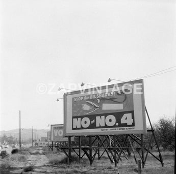 Vtg 1956 Stop The Oil Sharks No On No. 4 Political Vote Billboard Photo #1648