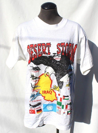 Vintage Dessert Storm (Stealth, Eagle, Thunderbolt, Falcon) Mens T-shirt Large