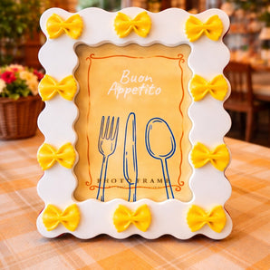 New Bow Tie Pasta Minatures 3D Room Decor Photo Picture Frame 4x6