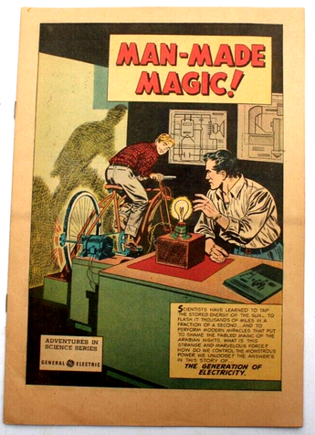 "MAN-MADE MAGIC" 1953 PREMIUM GIVEAWAY COMIC BOOK ELECTRICITY HISTORY THEME