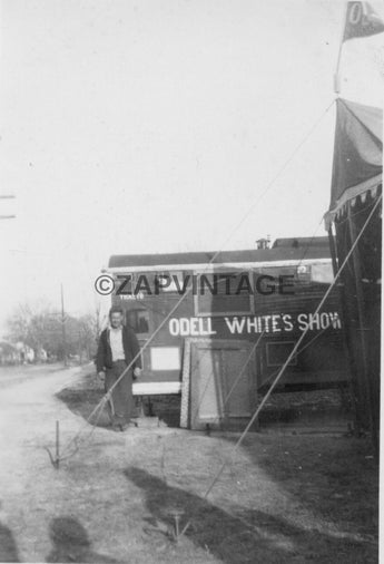 Vintage 1920 Odell Whites Show Carnival Circus Trailer Photo #2804