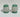 Vtg Retro Green / Clear Doll House Plastic Mini Salt & Pepper Shakers Set Decor