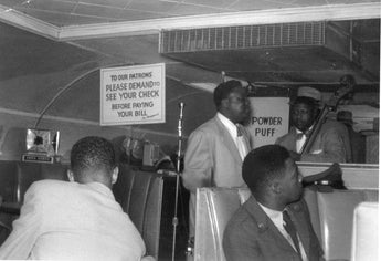 Vtg 1940's B&W African American Blues Band / Bar Restaurant Photo #864