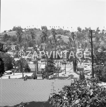 Vtg 1963 View Of House & Hill From Huntington Dr Street Los Angeles CA #1958