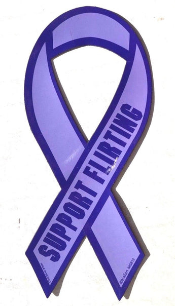 Support Flirting Ribbon Ribbon Car Magnet ( Funny, Humor, Gag Gift)