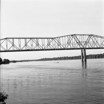 Vintage Black & White 1950s (1955) Mississippi Bridge Photo #1390