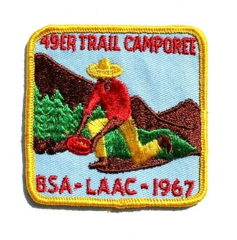 Vtg 1967 BSA (Boy Scouts Of America) 49er Trail Camporee LAAC Patrol Patch