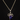 Vintage NOS Silver Blue Gemstone Bowtie Costume Cocktail Necklace Jewelry