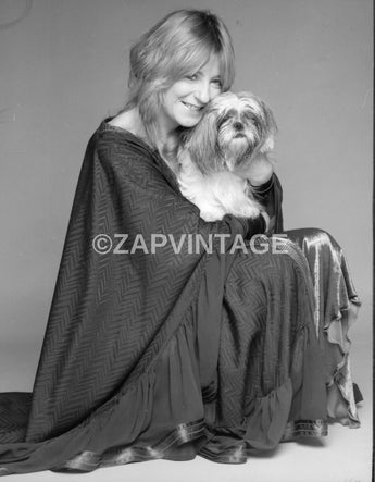 Vtg 1970's Christine McVie (Fleetwood Mac) W/ Dog Unpublished Orig Photo #2448