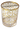 New Gold MCM Retro Hollywood Regency Art Deco Geometric Glass Tumbler Bareware