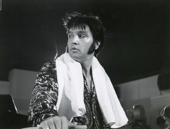Vtg 1970s RARE B&W Portrait of ELVIS PRESLEY Back Stage Concert Photo #161