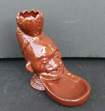 Vtg MCM CALIFORNIA CA Pottery - Hedi Schoop Ubangi Vase & Bowl Figurine #84