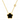 New Woman 18K Gold Plated Stainless Steel Black Cubic Zirconia Chain Necklace