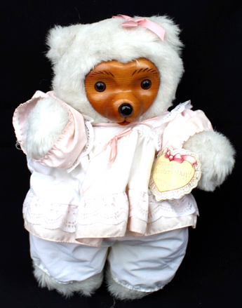 Vtg 1988 Wood Robert Raikes Collectibles Signed Teddy Bear - Annie Mothers Day
