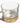 Vintage 1970s -1980s Retro MCM Cocktail Whiskey Glass Cup Gold Metal Bottom