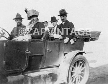 Vtg 1915 Family Riding In Overland Car In Victor Valley California Photo #1821