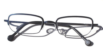 New Vtg 2001 L.A. Eyeworks Retro Abstract Eyeglasses - Dark Blue Tab 575 Glasses