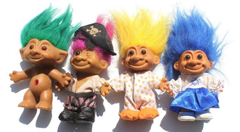 Vintage Lot Of 4 Troll / Trolls (Ace Novelty, Russ) Duck PIRATE Jewish